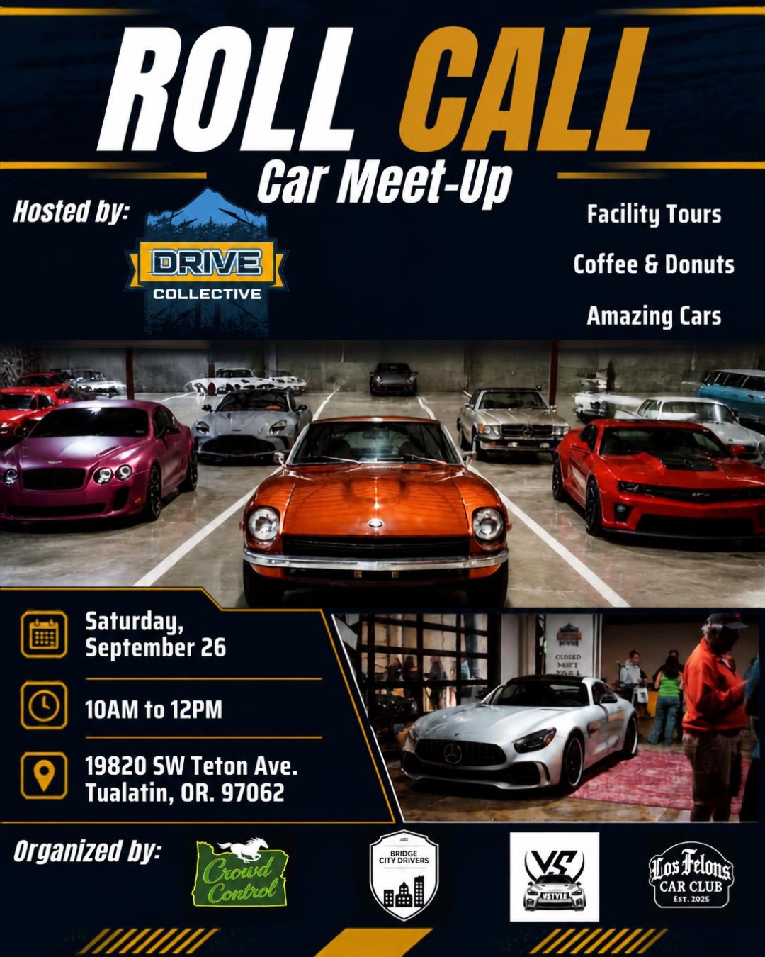 Roll Call car meet poster